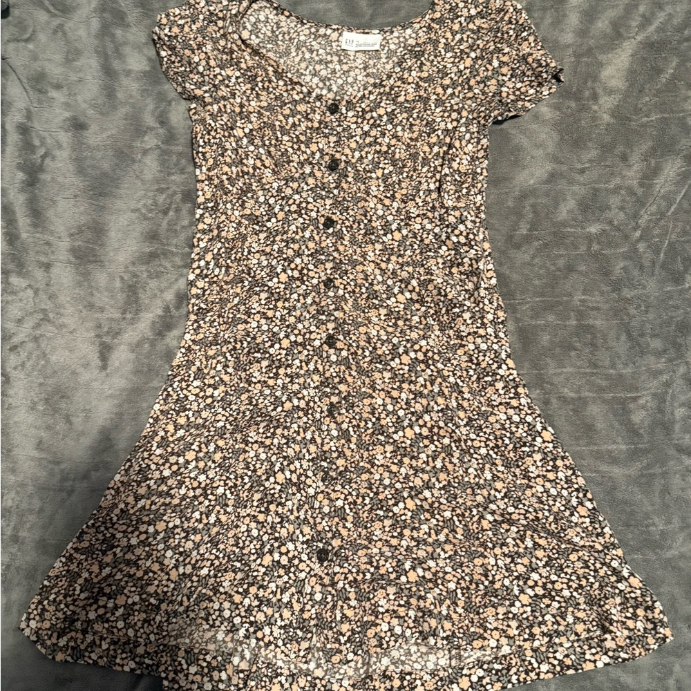 GAP Black and White Floral Kids Dress